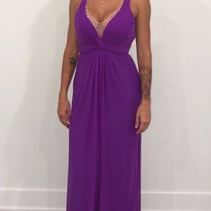 Purple cocktail maxi dress